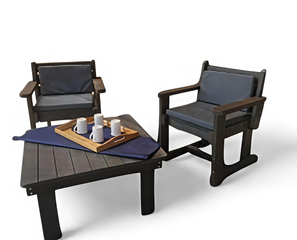 2SEATLOUNGER400MM-BLACK